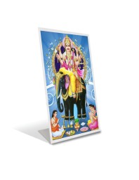Car Desk/Table Top Lord Vishwakarma Acrylic L-Style Photo Stand - 5x7 Inches, Compact And Stylish Spiritual Display (F6718)
