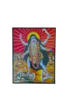 Divine Goddess Kali Maa Standing Over Lord Shiva Spiritual Laminated Photo Frame for Home/Temple Hindu Religious Artwork (Multicolor, 12x18 Inches)