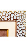 HiTechMart Gold Decorative 11 x 13 Picture Frame with Textured Pebble Design Photo Frame with Mat for 8 x 10 Display Glass Front, Tabletop or Wall Mount Perfect for Wedding
