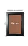 HiTechMart Black Polystyrene Frame for Office and Home (Wall Mount, 8 x 12)