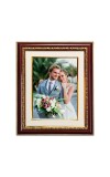 HiTechMart Maroon & Gold Ornate Photo Frame 10x12 Inch Picture Frame with Cream Mat and Glass Front Wedding, Portrait, or Family Frame for Home and Office Décor
