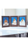 Sri Sri Anukul Thakur,Barama,Barada color photo frame | Small 3 Picture tri-Fold Photo Frame for Desk or Shelf & Home & Office Décor Room Decoration |