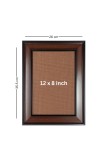 HiTechMart Dark Brown Polystyrene Photo Frame with Black Inner Border, Classic Picture Frame for Home and Office Dcor, Wall Mount and Tabletop Display(12 x 8 inch)