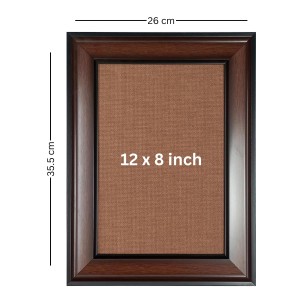 HiTechMart Dark Brown Polystyrene Photo Frame with Black Inner Border, Classic Picture Frame for Home and Office Dcor, Wall Mount and Tabletop Display(12 x 8 inch)