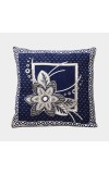 Home Beautiful Blue Microfiber Cushion Cover