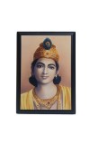 Wooden Photo Frame of Bhagavan Krishna | Lord Krishna Wall Hanging and Table Stand Frame for Wall Art, Home, Temple, and Meditation Room Decor