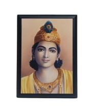 Wooden Photo Frame of Bhagavan Krishna | Lord Krishna Wall Hanging and Table Stand Frame for Wall Art, Home, Temple, and Meditation Room Decor