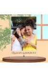 HiTechSales Customised Photo and Text Frame Personalized with Metal Removable Stand, Table Top Photo Frames, Photo Frame Anniversary and Gift Birthday (Transparent Acrylic, 6 X 9 Inches)
