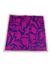 Decorative Aasan Mat for Pooja and Meditation | Traditional Floral Design Floor Mat | Reversible Puja Aasan for Temple, Home & Yoga (Pink & Blue)