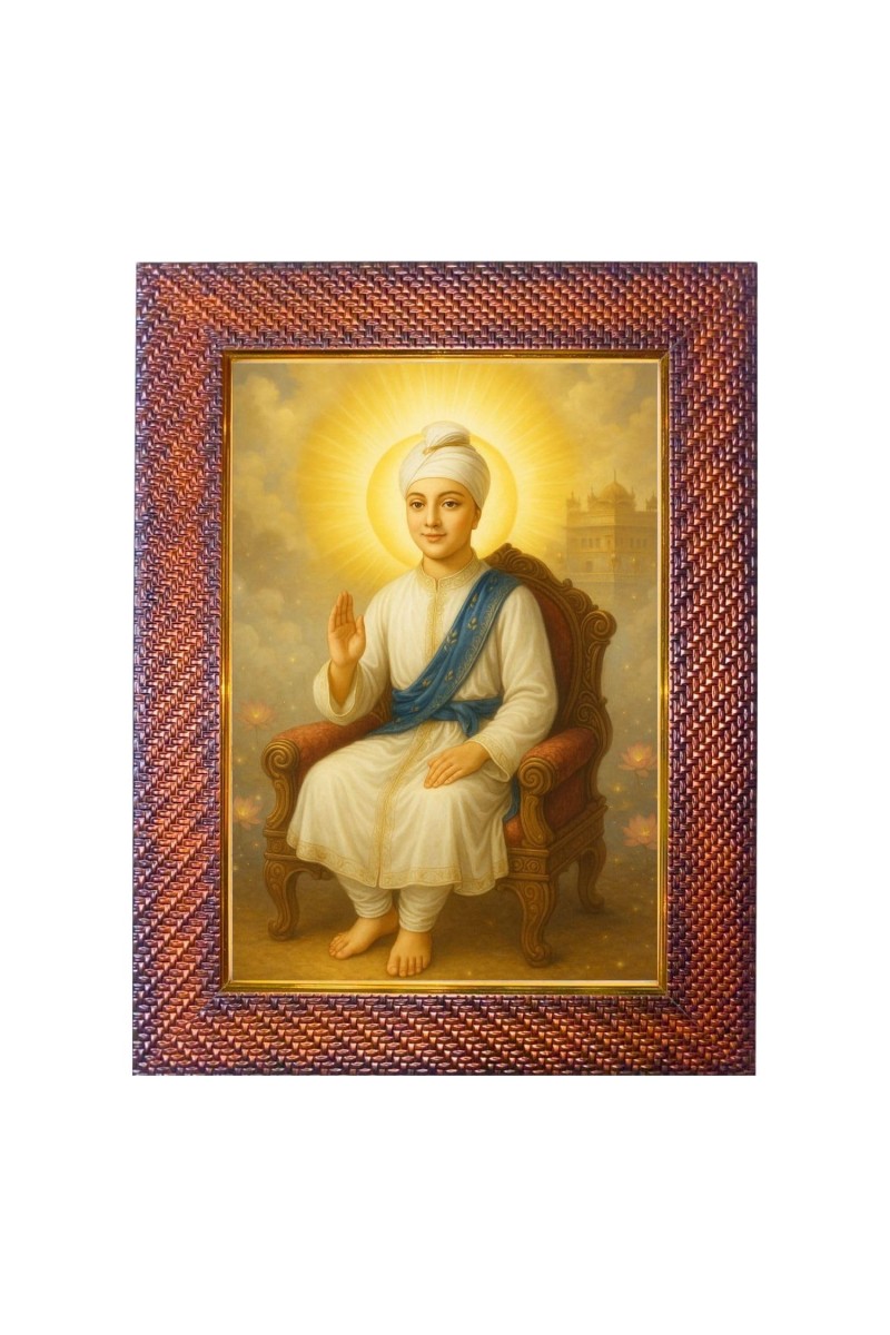 Baba Wadbhag Singh Ji Photo Frame Religious Wall & Table Decor Frame | Baba Wadbhag Singh Ji Spiritual Photo Frame For Home, Temple & Office | Decorative Hindu God & Goddess Frame (Pack