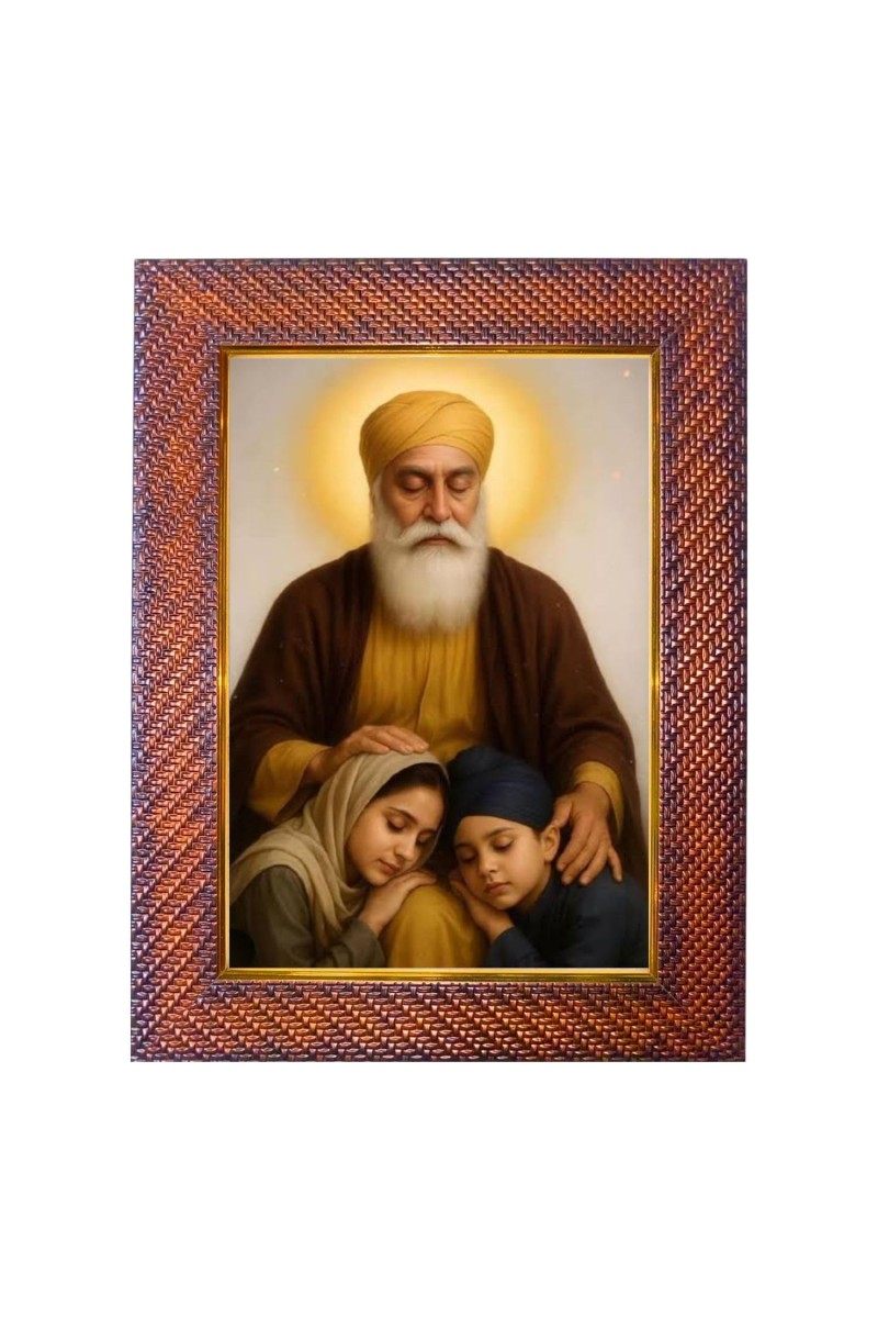Swami Ramkrishna Paramhans Photo Frame Religious Wall & Table Decor Frame | Swami Ramkrishna Paramhans Spiritual Photo Frame For Home, Temple & Office | Decorative Hindu God & Goddess F