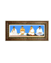 Hitech Sales Anukul Chandra Thakur Pariwar in One Religious Photo Frame (16.6 x 6.6 inches, Golden, Pvc Frame)