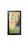 Hitech Sales Krishna with Peacock Religious Art Photo Frame – Acrylic Wall Decor for Home, Office & Temple (39.5 x 24.3 cm)