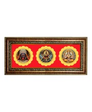 Maa Kaali, Manasha, Annapurna Photo Frame - 8x14 Inch Brown Wooden Frame | Hindu Gods Wall Decor For Home & Office