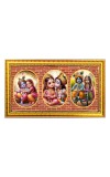 Baby Krishna And Radha Photo Frame - 8x14 Inch Brown Wooden Frame | Hindu Gods Wall Decor For Home & Office