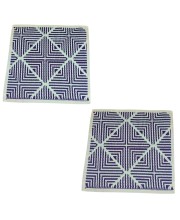 Ashan Mat – Geometric Tufted Floor Rug, Non-Slip & Bordered Finish, Modern Decorative Mat for Living Room, Bedroom, Entryway – Soft & Durable Indoor Carpet (Combo of 2 Multicolor)