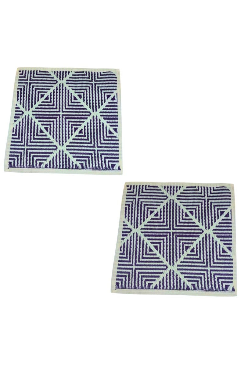 Ashan Mat – Geometric Tufted Floor Rug, Non-Slip & Bordered Finish, Modern Decorative Mat for Living Room, Bedroom, Entryway – Soft & Durable Indoor Carpet (Combo of 2 Multicolor)