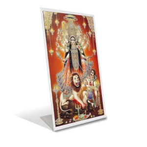 Car Desk/Table Top Maa Durga Acrylic L-Style Photo Stand - 2.5x3.5 Inches, Compact And Stylish Spiritual Display (F6686) Car Desk/Table Top Maa Durga Acrylic L-Style Photo Stand - 2.5x3.5 Inches, Compact And Stylish Spiritual Display (F6686)