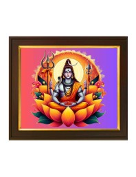 Hitech Sales | Lord Shiva Photo Frame - Perfect for Home Décor, Pooja Room, and Gifts - Size: 10x12 inch.