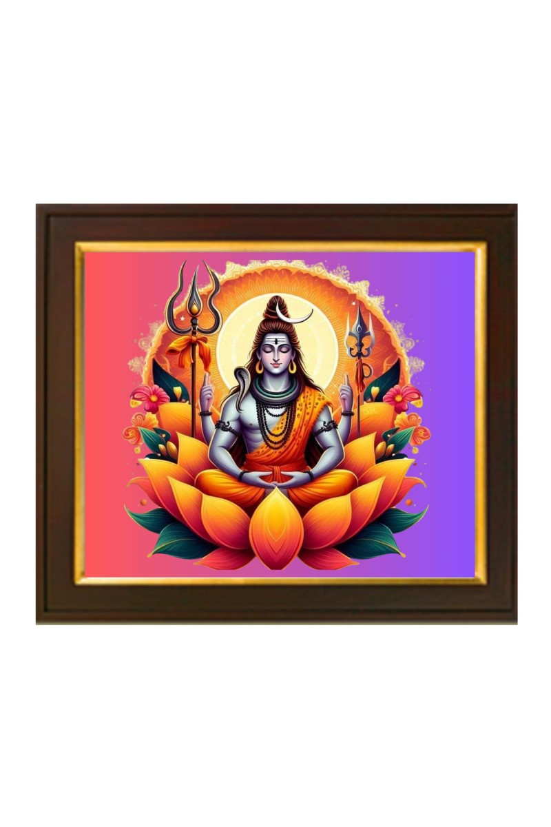 Hitech Sales | Lord Shiva Photo Frame - Perfect for Home Décor, Pooja Room, and Gifts - Size: 10x12 inch.