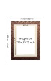 HiTechMart 12x16 Brown Picture Frame Polystyrene Frame with Acrylic Glass Fits 8x12 Photo Wall Mount Display Modern Frame for Home Decor, Family Photos & Gifting