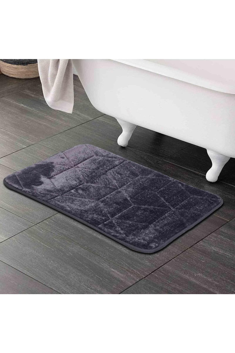 Home Beautiful Dark Blue Microfiber Bath Mat