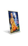 Car Desk/Table Top Shree Chaitanya Mahaprabhu Acrylic L-Style Photo Stand - 5x7 Inches, Compact And Stylish Spiritual Display (F6669)