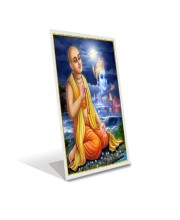 Car Desk/Table Top Shree Chaitanya Mahaprabhu Acrylic L-Style Photo Stand - 2.5x3.5 Inches, Compact And Stylish Spiritual Display (F6669)