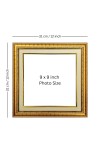 HiTechMart Gold Ornate Polystyrene Blank Photo Frame - 12x12 Inch Outer Size, Fits 9x9 Inch Photo - Wall & Tabletop Display (1)