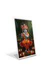 Car Desk/Table Top Little Krishna Acrylic L-Style Photo Stand - 2.5x3.5 Inches, Compact And Stylish Spiritual Display (F6717)