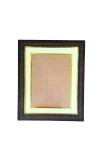 Premium Textured Brown Photo Frame with Ivory & Gold Border | Wall & Tabletop Mount | Elegant Decorative Picture Frame for Home & Office (6x8inch) (dark brown)