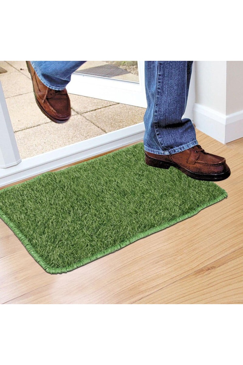 Home Beautiful Anti-Skid Dark Green Polypropylene Door Mat