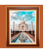 Taj Mahal, Agra, Uttar Pradesh Photo Frame, 10x14 Inches Stylish Framed Islamic wall art for Home & Office Decoration and gift for Muslims