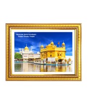 Gurudwara Harminder Sahib Gurudwara, Golden Temple, Punjab Photo Frame 10x14 Inch | Spiritual Wall decoration for Home & Office | | Gift for Sikh Punjabi