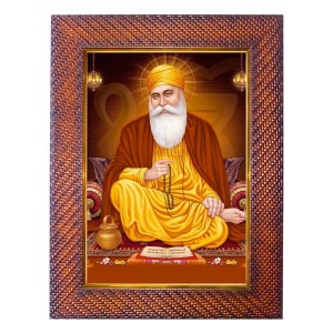 Guru Nanak Photo Frame 13X17 Inch Religious Wall & Table Decor Frame | Guru Nanak Spiritual Photo Frame For Home, Temple & Office | Decorative Hindu God & Goddess Frame (Pack Of 1) (F18245)