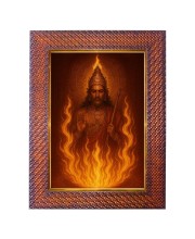 Lord Kubera Photo Frame 13X17 Inch Religious Wall & Table Decor Frame | Lord Kubera Spiritual Photo Frame For Home, Temple & Office | Decorative Hindu God & Goddess Frame (Pack Of 1) (F18362)