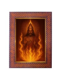 Lord Kubera Photo Frame 17X21 Inch Religious Wall & Table Decor Frame | Lord Kubera Spiritual Photo Frame For Home, Temple & Office | Decorative Hindu God & Goddess Frame (Pack Of 1) (F18362)
