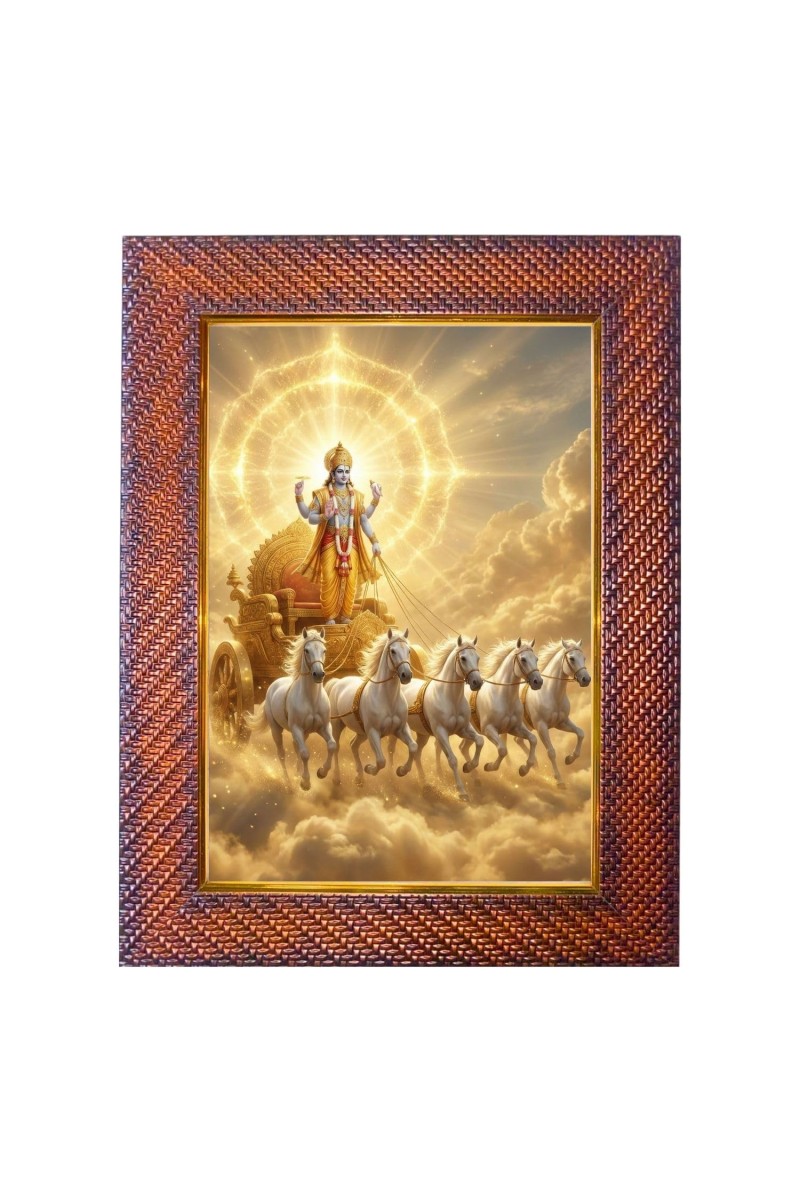 Maa Lalita Photo Frame 17X21 Inch Religious Wall & Table Decor Frame | Maa Lalita Spiritual Photo Frame For Home, Temple & Office | Decorative Hindu God & Goddess Frame (Pack Of 1) (F18118)