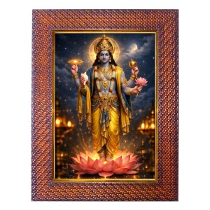Ramna Mahrshri Photo Frame 13X17 Inch Religious Wall & Table Decor Frame | Ramna Mahrshri Spiritual Photo Frame For Home, Temple & Office | Decorative Hindu God & Goddess Frame (Pack Of 1) (F18403