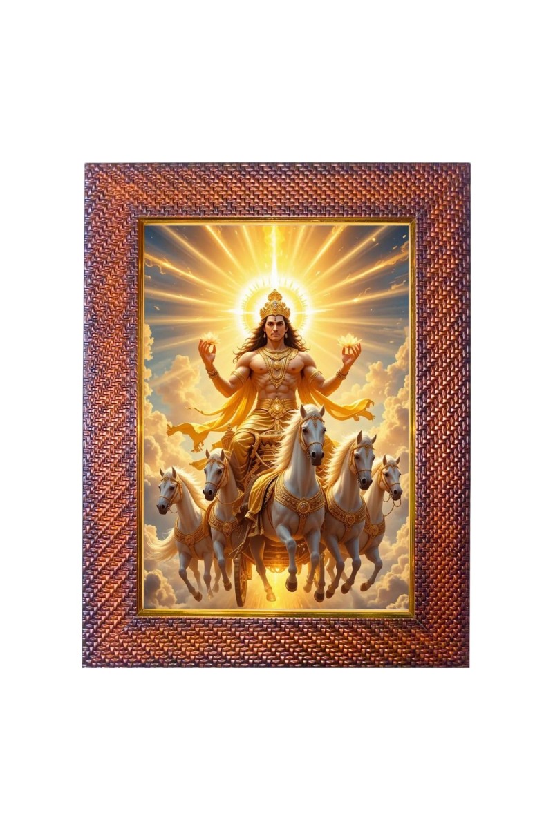 Maa Lalita Photo Frame Religious Wall & Table Decor Frame | Maa Lalita Spiritual Photo Frame For Home, Temple & Office | Decorative Hindu God & Goddess Frame (Pack Of 1) (F18118)