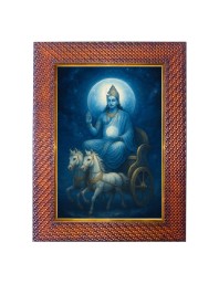 Lord Ayyapan Photo Frame 21X25 Inch Religious Wall & Table Decor Frame | Lord Ayyapan Spiritual Photo Frame For Home, Temple & Office | Decorative Hindu God & Goddess Frame (Pack Of 1) (F18213)