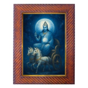 Lord Ayyapan Photo Frame 21X25 Inch Religious Wall & Table Decor Frame | Lord Ayyapan Spiritual Photo Frame For Home, Temple & Office | Decorative Hindu God & Goddess Frame (Pack Of 1) (F18213)