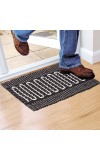 Home Beautiful Grey Polyester Cotton Door Mat