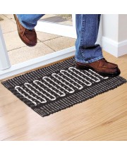 Home Beautiful Grey Polyester Cotton Door Mat