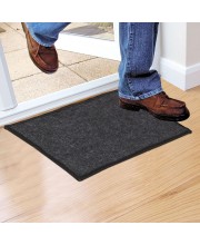 Home Beautiful Grey Polyester Cotton Door Mat