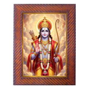 Lord Krishna Photo Frame 17X21 Inch Religious Wall & Table Decor Frame | Lord Krishna Spiritual Photo Frame For Home, Temple & Office | Decorative Hindu God & Goddess Frame (Pack Of 1) (F18108)