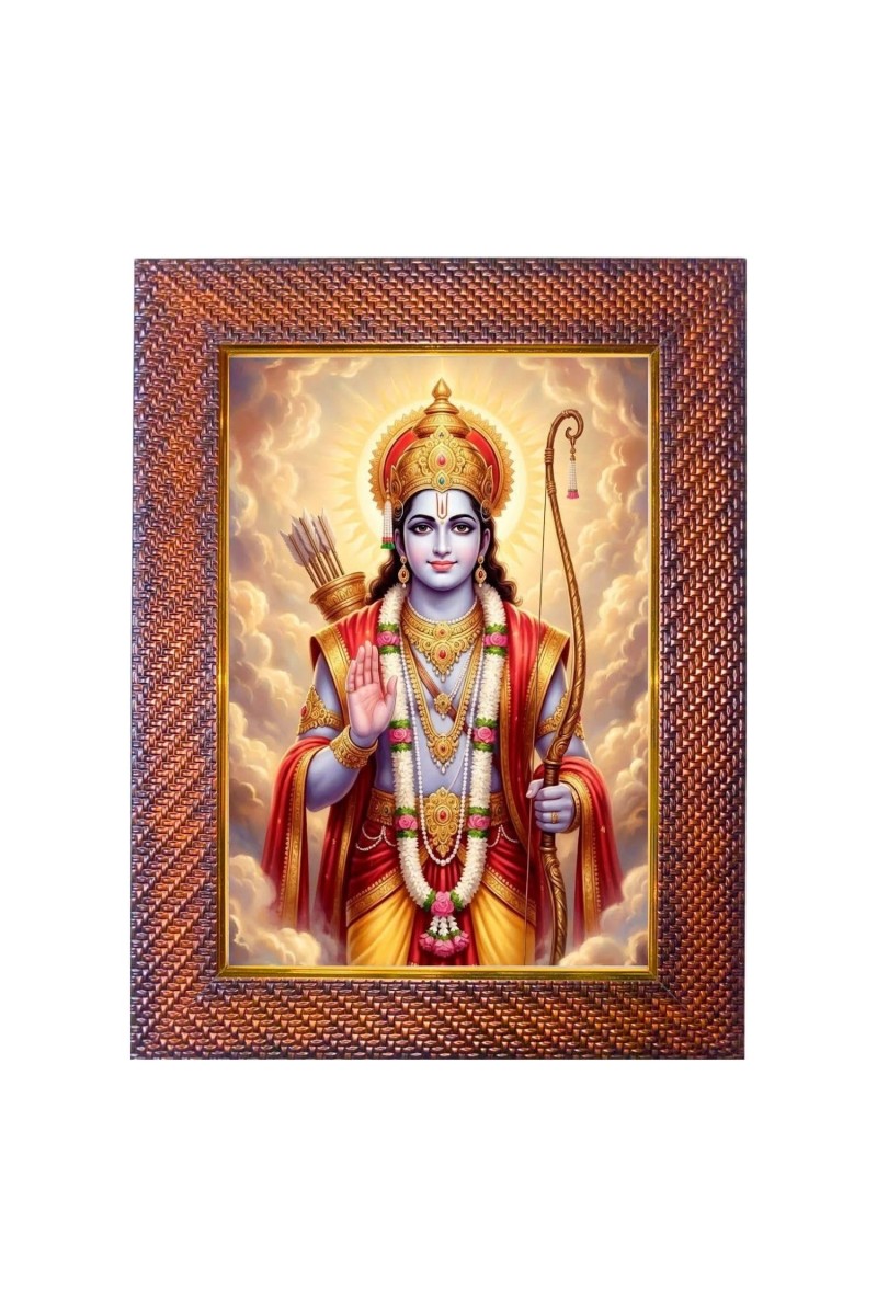 Lord Krishna Photo Frame Religious Wall & Table Decor Frame | Lord Krishna Spiritual Photo Frame For Home, Temple & Office | Decorative Hindu God & Goddess Frame (Pack Of 1) (F18108)