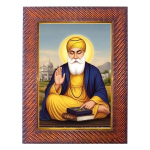 Guru Gobind Singh Ji Photo Frame 17X21 Inch Religious Wall & Table Decor Frame | Guru Gobind Singh Ji Spiritual Photo Frame For Home, Temple & Office (F18244X17X21)