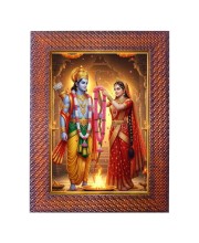 Lord Ram Lord Hanuman Photo Frame 13X17 Inch Religious Wall & Table Decor Frame | Lord Ram Lord Hanuman Spiritual Photo Frame For Home, Temple & Office | Decorative Hindu God & Goddess Frame (Pack