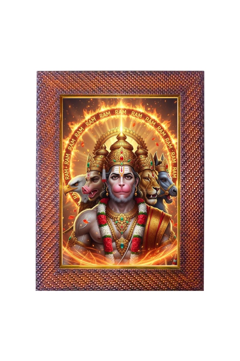 Mata Ganga Photo Frame 17X21 Inch Religious Wall & Table Decor Frame | Mata Ganga Spiritual Photo Frame For Home, Temple & Office (F18228X17X21)